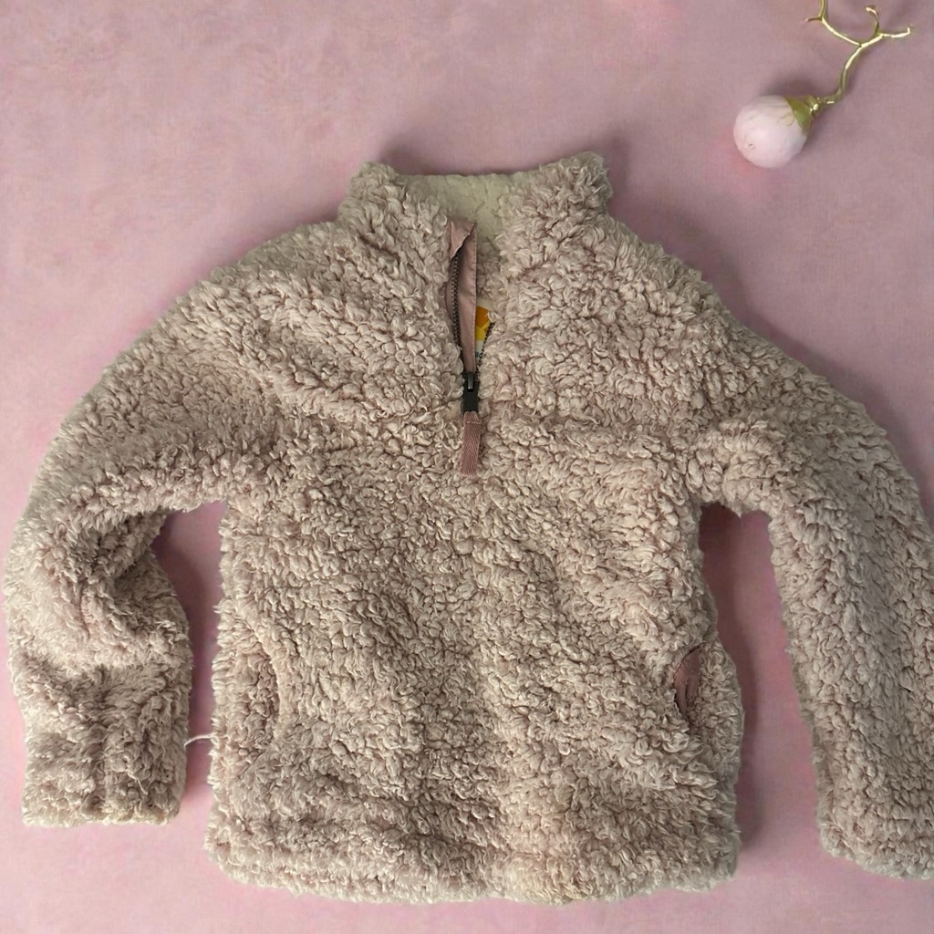 Cozy Pink Fleece Kids Pullover